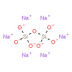 ChemSpider 2D Image | Hexasodium disiloxane-1,1,1,3,3,3-hexolate | Na6O7Si2