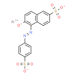 ChemSpider 2D Image | Aluminum 6-oxido-5-[(E)-(4-sulfonatophenyl)diazenyl]-2-naphthalenesulfonate | C16H9AlN2O7S2