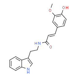 ChemSpider 2D Image | (2E)-3-(4-Hydroxy-3-methoxyphenyl)-N-[2-(1H-indol-3-yl)ethyl]acrylamide | C20H20N2O3