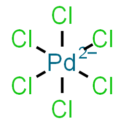 ChemSpider 2D Image | Hexachloropalladate(2-) | Cl6Pd