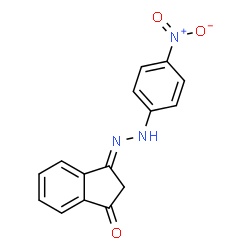 ChemSpider 2D Image | (3E)-3-[(4-Nitrophenyl)hydrazono]-1-indanone | C15H11N3O3