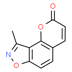 ChemSpider 2D Image | 9-methyl-2H-chromeno[8,7-d]isoxazol-2-one | C11H7NO3