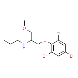 ChemSpider 2D Image | N-[1-Methoxy-3-(2,4,6-tribromophenoxy)-2-propanyl]-1-propanamine | C13H18Br3NO2