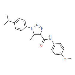 ChemSpider 2D Image | 1-(4-Isopropylphenyl)-N-(4-methoxyphenyl)-5-methyl-1H-1,2,3-triazole-4-carboxamide | C20H22N4O2