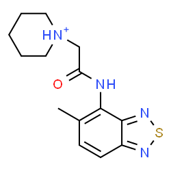 ChemSpider 2D Image | 1-{2-[(5-Methyl-2,1,3-benzothiadiazol-4-yl)amino]-2-oxoethyl}piperidinium | C14H19N4OS