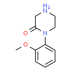 ChemSpider 2D Image | 4-(2-Methoxyphenyl)-3-oxopiperazin-1-ium | C11H15N2O2