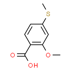 ChemSpider 2D Image | 2-METHOXY-4-(METHYLTHIO)BENZOIC ACID | C9H10O3S