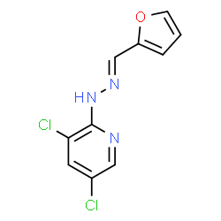 ChemSpider 2D Image | 3,5-Dichloro-2-[(2E)-2-(2-furylmethylene)hydrazino]pyridine | C10H7Cl2N3O