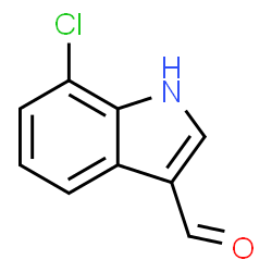 ChemSpider 2D Image | 7-Chloroindole-3-carboxaldehyde | C9H6ClNO
