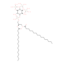 ChemSpider 2D Image | (2R)-3-{[{[(2S,3R,5S,6S)-2,6-Dihydroxy-3,4,5-tris(phosphonooxy)cyclohexyl]oxy}(hydroxy)phosphoryl]oxy}-1,2-propanediyl dihexadecanoate | C41H82O22P4
