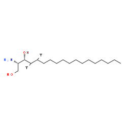 ChemSpider 2D Image | (2S,3S)-2-Amino-1,3-(4,5-~3~H_2_)octadecanediol | C18H37T2NO2