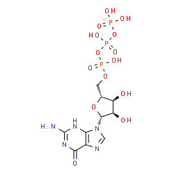 ChemSpider 2D Image | Guanosine 5'-(tetrahydrogen triphosphate) | C10H16N5O14P232P