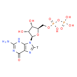 ChemSpider 2D Image | (8-~3~H)Guanosine 5'-(trihydrogen diphosphate) | C10H14TN5O11P2