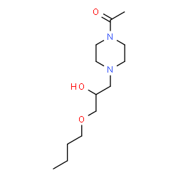 ChemSpider 2D Image | 1-[4-(3-Butoxy-2-hydroxypropyl)-1-piperazinyl]ethanone | C13H26N2O3