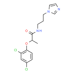 ChemSpider 2D Image | 2-(2,4-Dichlorophenoxy)-N-[3-(1H-imidazol-1-yl)propyl]propanamide | C15H17Cl2N3O2