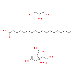 ChemSpider 2D Image | 3-(carboxymethyl)-3-hydroxy-pentanedioic acid; glycerol; stearic acid | C28H54O12