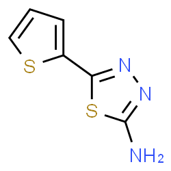 ChemSpider 2D Image | 5-thien-2-yl-1,3,4-thiadiazol-2-amine | C6H5N3S2