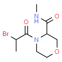 ChemSpider 2D Image | 4-(2-Bromopropanoyl)-N-methyl-3-morpholinecarboxamide | C9H15BrN2O3