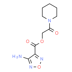 ChemSpider 2D Image | 2-Oxo-2-(1-piperidinyl)ethyl 4-amino-1,2,5-oxadiazole-3-carboxylate | C10H14N4O4