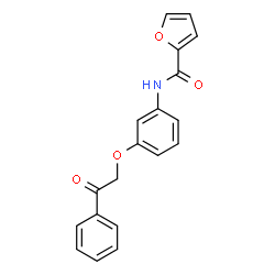 ChemSpider 2D Image | N-[3-(2-Oxo-2-phenylethoxy)phenyl]-2-furamide | C19H15NO4