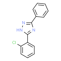 ChemSpider 2D Image | 5-(2-Chlorophenyl)-3-phenyl-1H-1,2,4-triazole | C14H10ClN3