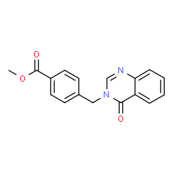 ChemSpider 2D Image | Methyl 4-[(4-oxo-3(4H)-quinazolinyl)methyl]benzoate | C17H14N2O3