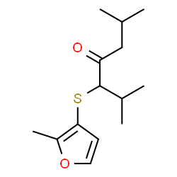 ChemSpider 2D Image | 3-((2-Methyl-3-furyl)thio)-2,6-dimethyl-4-heptanone | C14H22O2S
