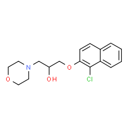 ChemSpider 2D Image | 1-[(1-Chloro-2-naphthyl)oxy]-3-(4-morpholinyl)-2-propanol | C17H20ClNO3