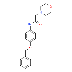 ChemSpider 2D Image | N-[4-(Benzyloxy)phenyl]-2-(4-morpholinyl)acetamide | C19H22N2O3