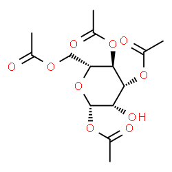 ChemSpider 2D Image | Î²-D-Mannopyranose, 1,3,4,6-tetraacetate | C14H20O10