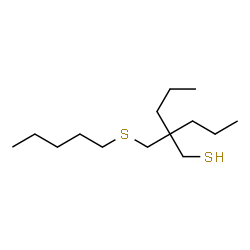ChemSpider 2D Image | 2-[(Pentylsulfanyl)methyl]-2-propyl-1-pentanethiol | C14H30S2