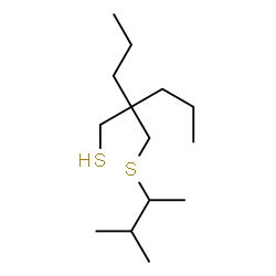 ChemSpider 2D Image | 2-{[(3-Methyl-2-butanyl)sulfanyl]methyl}-2-propyl-1-pentanethiol | C14H30S2