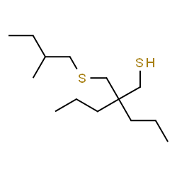 ChemSpider 2D Image | 2-{[(2-Methylbutyl)sulfanyl]methyl}-2-propyl-1-pentanethiol | C14H30S2