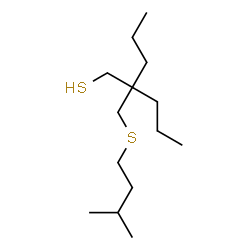 ChemSpider 2D Image | 2-{[(3-Methylbutyl)sulfanyl]methyl}-2-propyl-1-pentanethiol | C14H30S2
