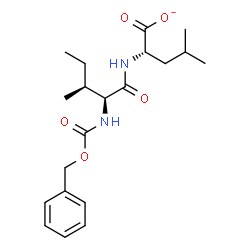 ChemSpider 2D Image | (2S)-2-({N-[(Benzyloxy)carbonyl]-L-isoleucyl}amino)-4-methylpentanoate | C20H29N2O5