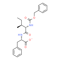ChemSpider 2D Image | (2S)-2-({N-[(Benzyloxy)carbonyl]-L-isoleucyl}amino)-3-phenylpropanoate | C23H27N2O5
