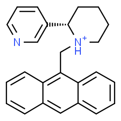 ChemSpider 2D Image | (2S)-1-(9-Anthrylmethyl)-2-(3-pyridinyl)piperidinium | C25H25N2