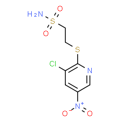 ChemSpider 2D Image | 2-[(3-Chloro-5-nitro-2-pyridinyl)sulfanyl]ethanesulfonamide | C7H8ClN3O4S2