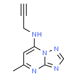 ChemSpider 2D Image | (5-Methyl-[1,2,4]triazolo[1,5-a]pyrimidin-7-yl)-prop-2-ynyl-amine | C9H9N5
