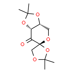 ChemSpider 2D Image | (3a'R,4R,7a'R)-2,2,2',2'-Tetramethyldihydrospiro[1,3-dioxolane-4,6'-[1,3]dioxolo[4,5-c]pyran]-7'(4'H)-one | C12H18O6