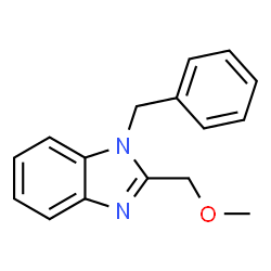 ChemSpider 2D Image | 1-Benzyl-2-methoxymethyl-1H-benzoimidazole | C16H16N2O