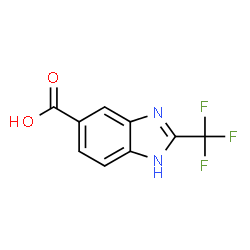 ChemSpider 2D Image | 2-(Trifluoromethyl)-1H-benzimidazole-5-carboxylic acid | C9H5F3N2O2