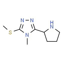 ChemSpider 2D Image | 4-Methyl-3-methylsulfanyl-5-pyrrolidin-2-yl-4H-[1,2,4]triazole | C8H14N4S