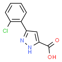 ChemSpider 2D Image | 3-(2-Chlorophenyl)-1H-pyrazole-5-carboxylic acid | C10H7ClN2O2
