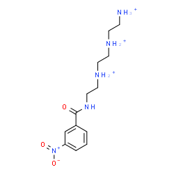 ChemSpider 2D Image | N-(2-Ammonioethyl)-N'-{2-[(3-nitrobenzoyl)amino]ethyl}-1,2-ethanediaminium | C13H24N5O3
