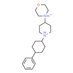 ChemSpider 2D Image | 4-[1-(4-Phenylcyclohexyl)-4-piperidiniumyl]morpholin-4-ium | C21H34N2O