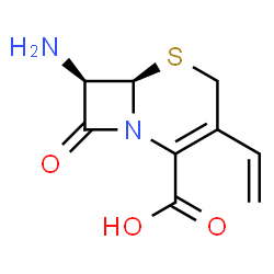 ChemSpider 2D Image | (6R,7R)-7-Amino-8-oxo-3-vinyl-5-thia-1-azabicylo[4.2.0]oct-2-ene-2-carboxylic acid | C9H10N2O3S