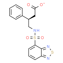 ChemSpider 2D Image | (3R)-4-[(2,1,3-Benzothiadiazol-4-ylsulfonyl)amino]-3-phenylbutanoate | C16H14N3O4S2
