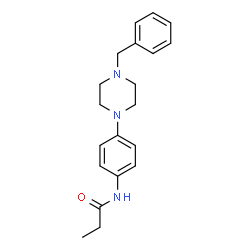 ChemSpider 2D Image | N-[4-(4-Benzyl-1-piperazinyl)phenyl]propanamide | C20H25N3O