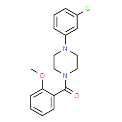 ChemSpider 2D Image | [4-(3-Chlorophenyl)-1-piperazinyl](2-methoxyphenyl)methanone | C18H19ClN2O2